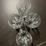 Série de 4 verres à orangeade estampillés cristal saint louis