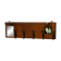 Vintage wooden wall coat rack mirror from the 1960s.
