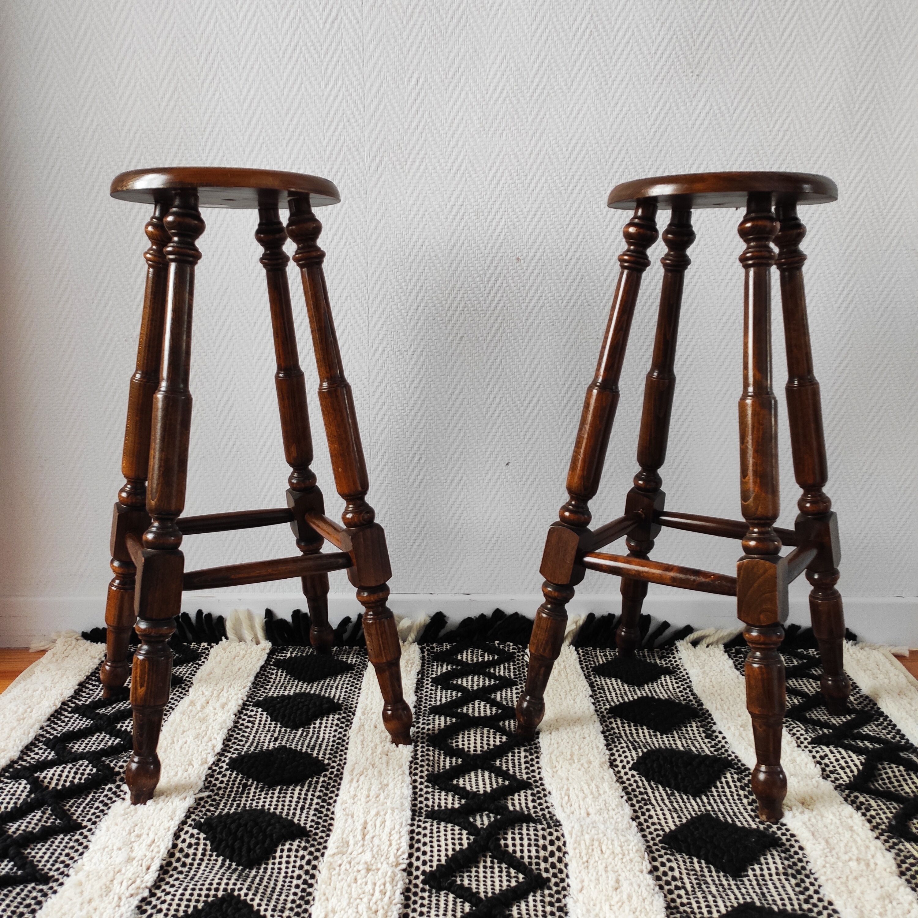 Paire de tabouret de bar vintage