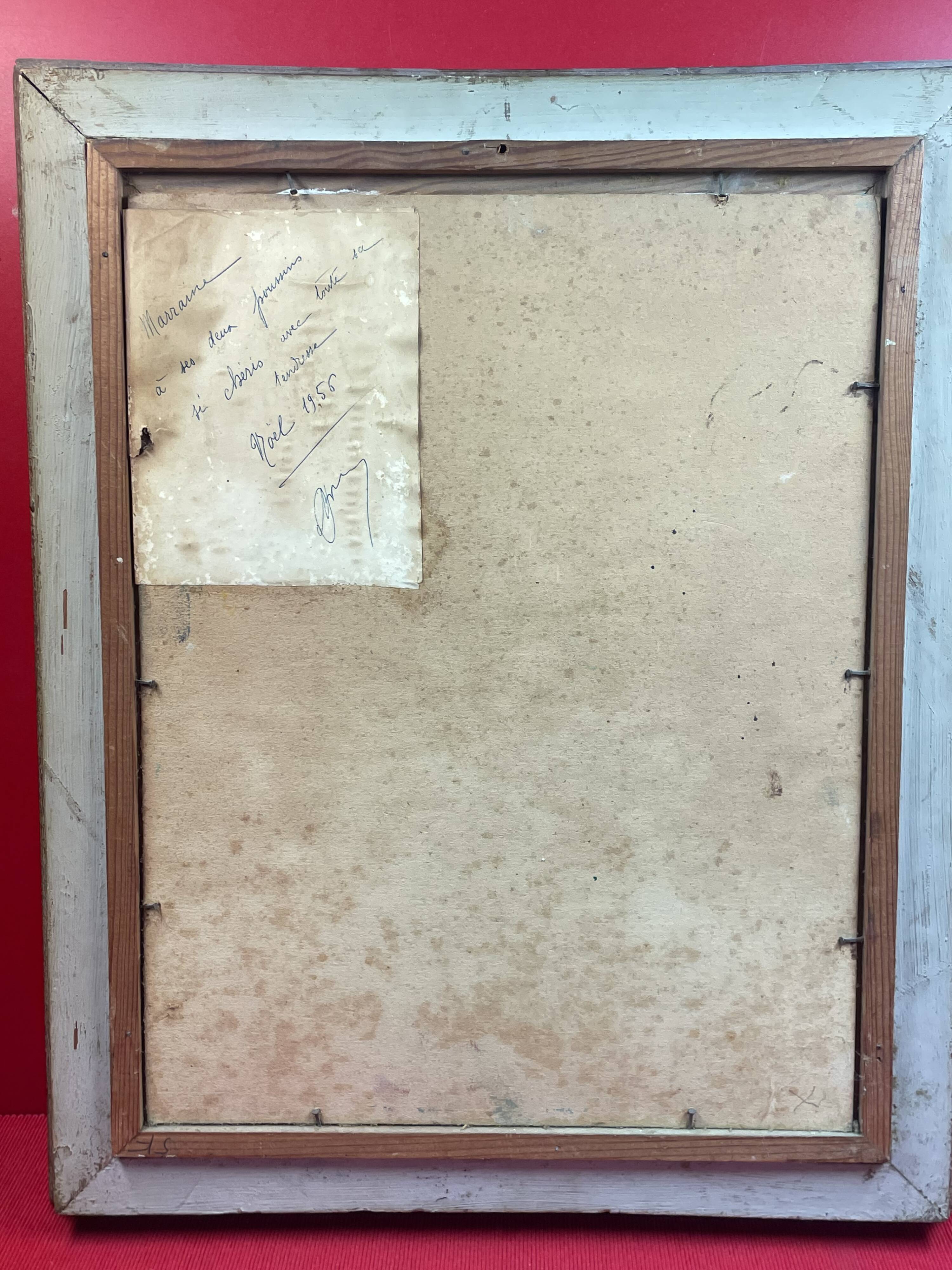 oil on panel signed Crismane - Fishing port, Brittany