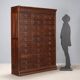 Antique oak commode stained walnut, 30 drawers, 20th century