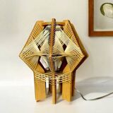 Mid century modern wooden table lamp 1960s