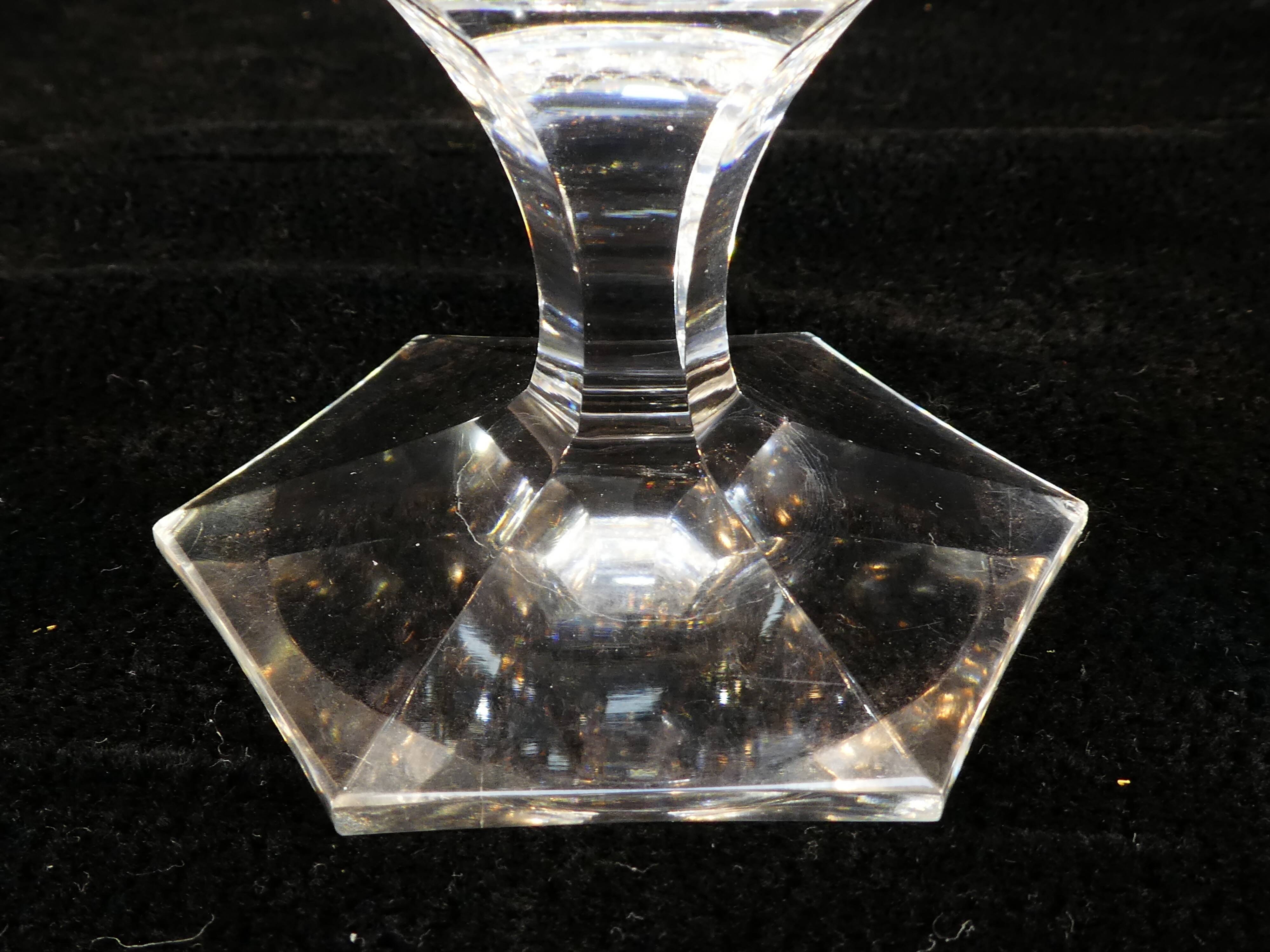 11 wine glasses in Crystal cut with diamond tip CRISTALLERIE DE LORRAINE