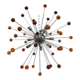 AMBER “STAR” MURANO GLASS SPUTNIK CHANDELIER