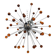 AMBER “STAR” MURANO GLASS SPUTNIK CHANDELIER