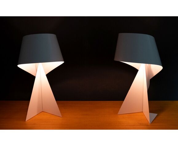 Two Habitat Ribbon Table Lamps | Selency