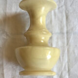 Cream-colored alabaster vase