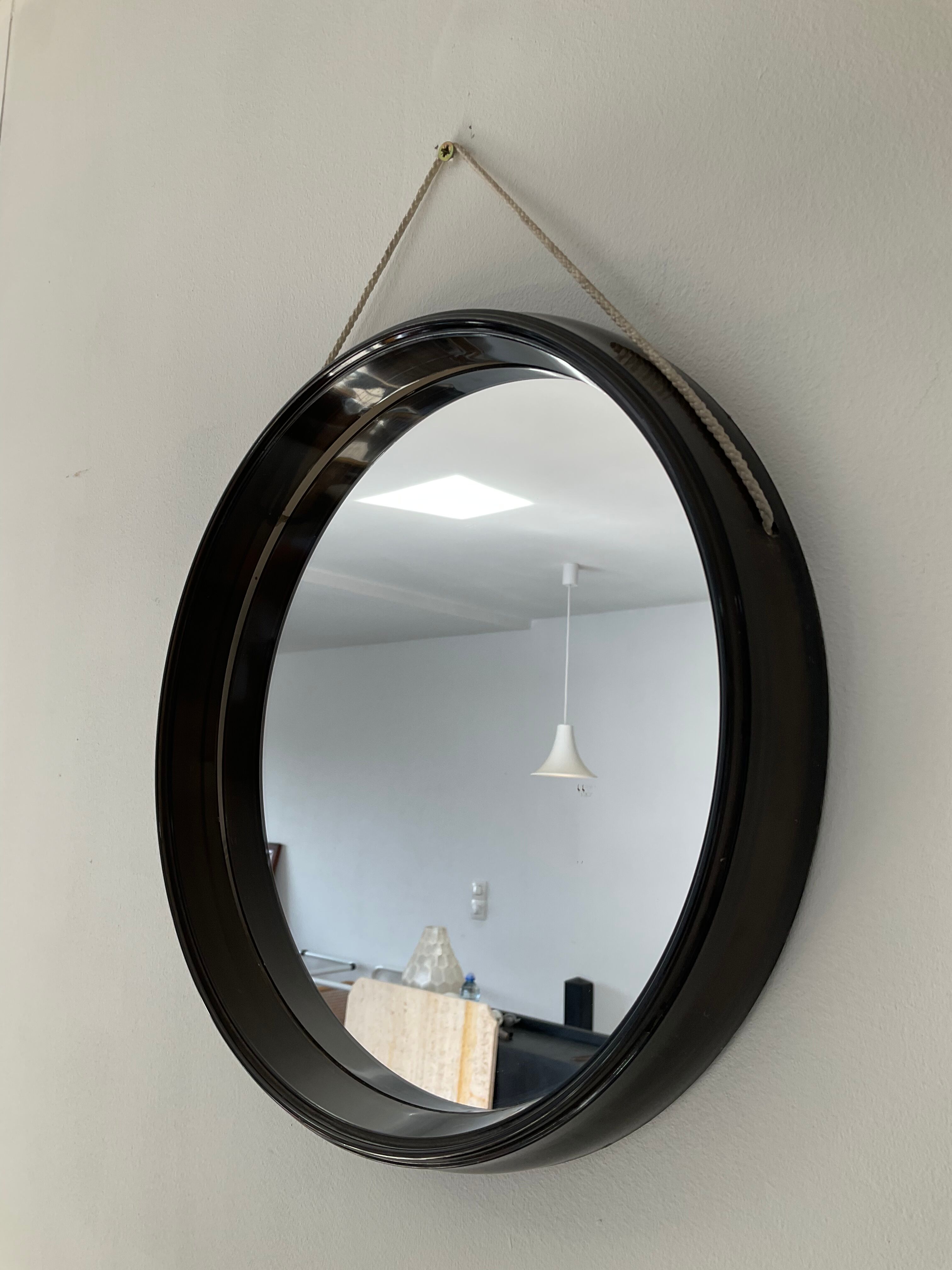 Vintage round mirror from the 70s