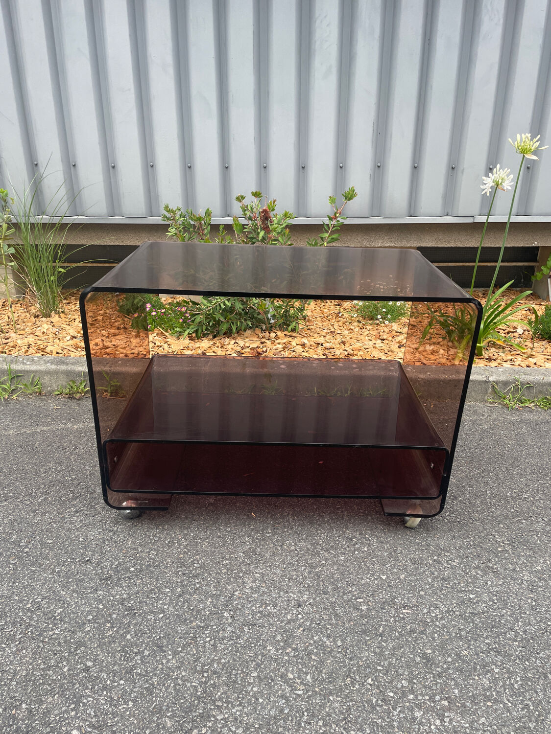 Smoked Plexiglass furniture by Éric Maville