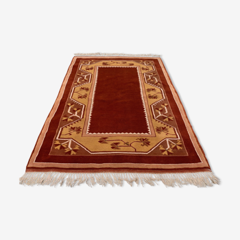 Tapis turc milas 200x142 cm tapis vintage ushak région beige rouille medium