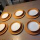Orange Limoges porcelain plates
