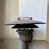Pair large classic danish mcm outdoor wall lamps in  copper