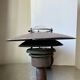Pair large classic danish mcm outdoor wall lamps in  copper