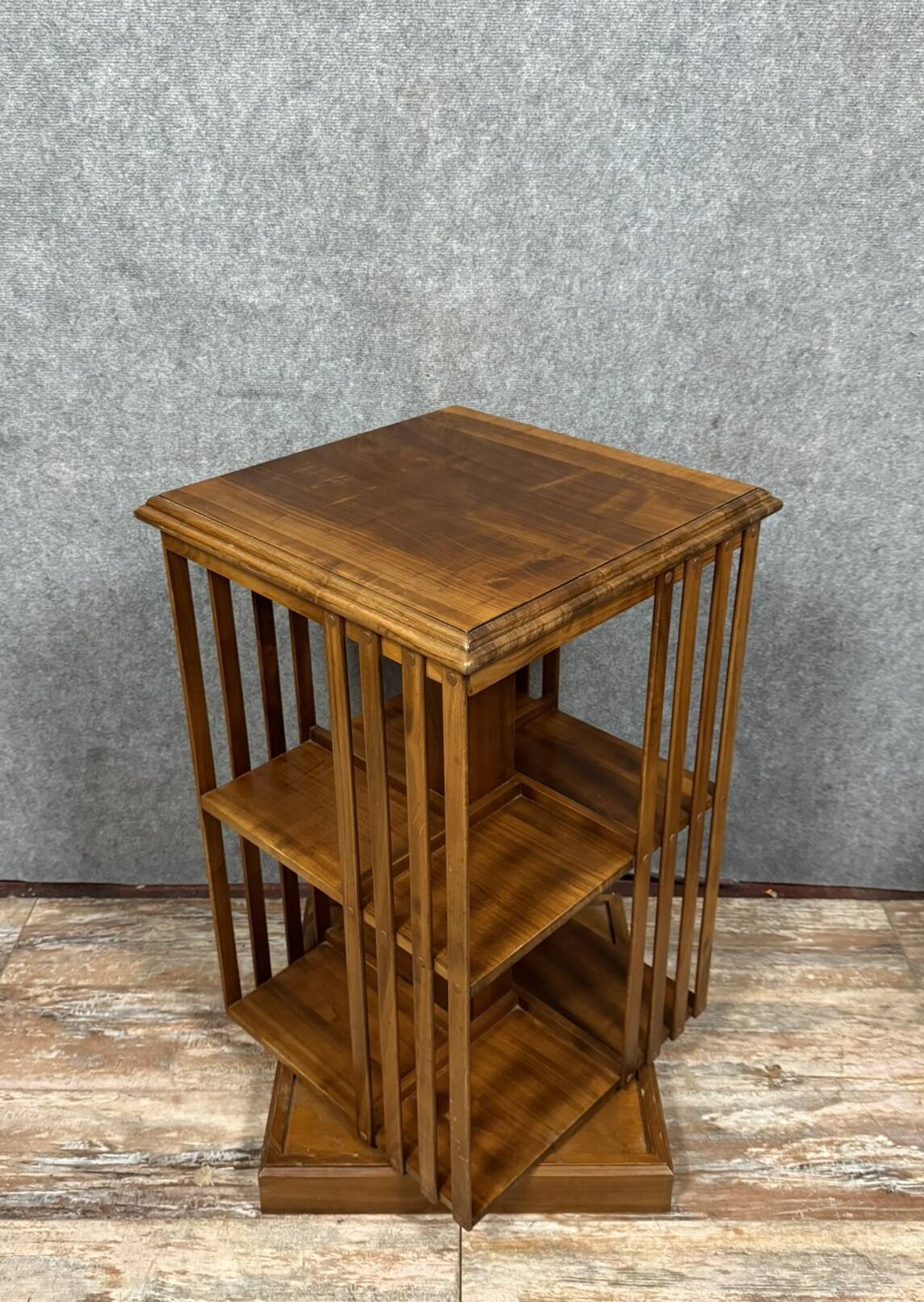 English mahogany revolving bookcase