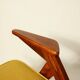 Scandinavian fauteuil jaune rétro  1970 milieu de siècle modern design chaise de salon