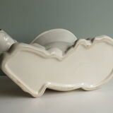 Cache-pot en céramique émaillée blanche, 1950