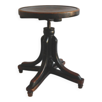 Piano stool / swivel stool, J. & J. Kohn company, antique bentwood stool, circa 1900