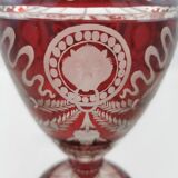 Vase à bulbe cristal rouge