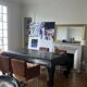 Large antique Chinese black table made of patinated solid wood.
