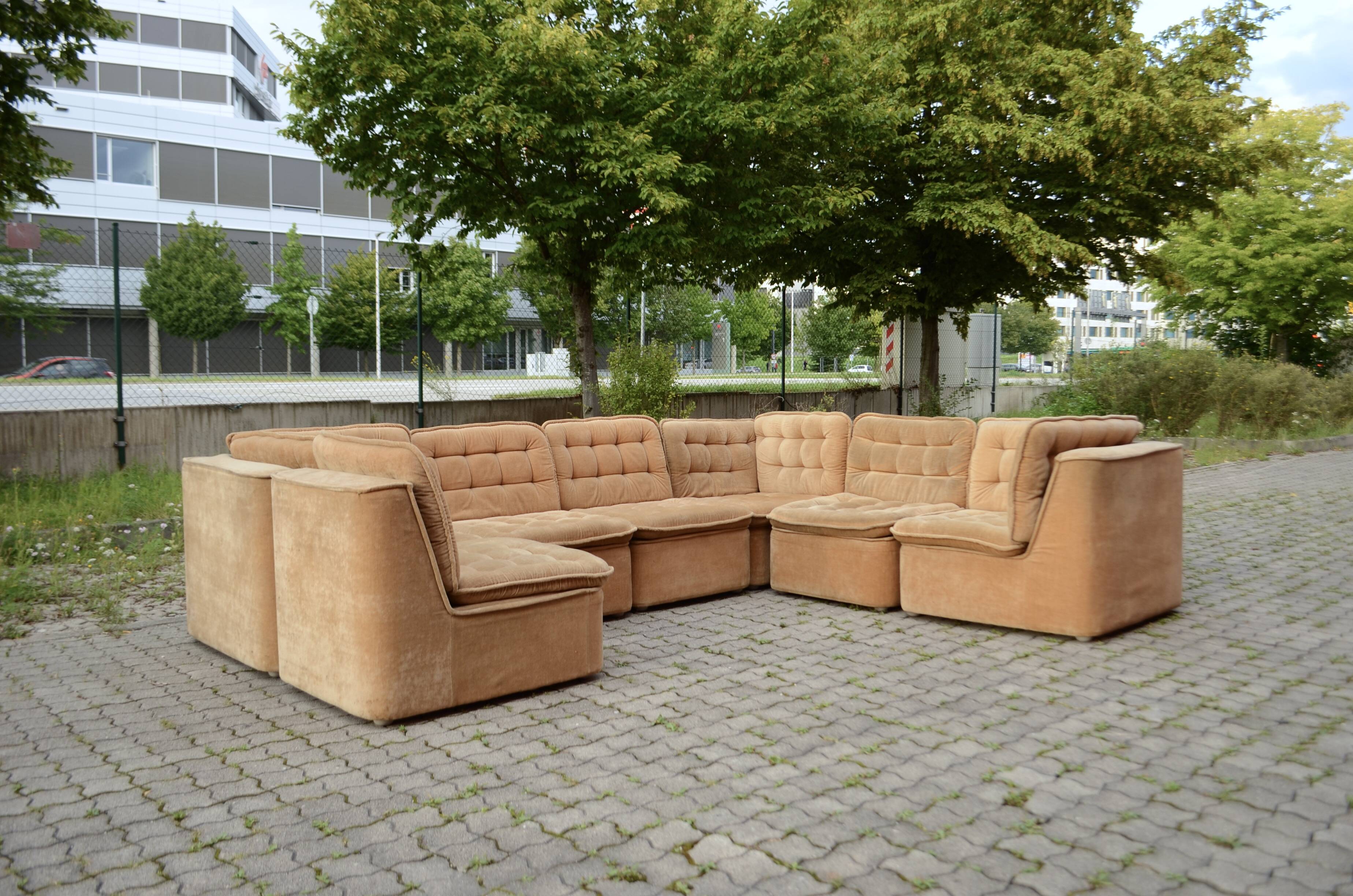 Vintage Modular Sofa 70ties champagne