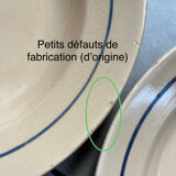 Set of 5 "Annie" Luneville eyelet plates.