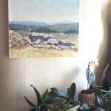 Oil on canvas "Provencal Drôme"