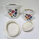 tea or coffee set model Gilberte earthenware Saint Amand floral decoration