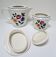 tea or coffee set model Gilberte earthenware Saint Amand floral decoration