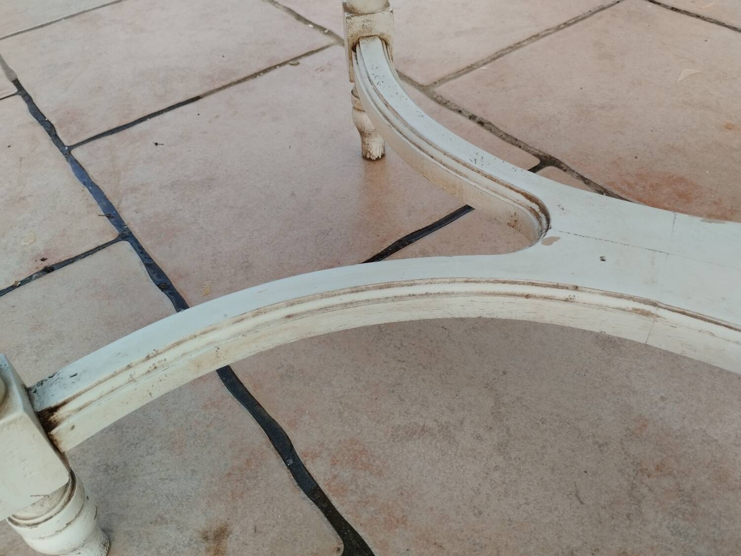 Antique Louis XVI style coffee table with marble top