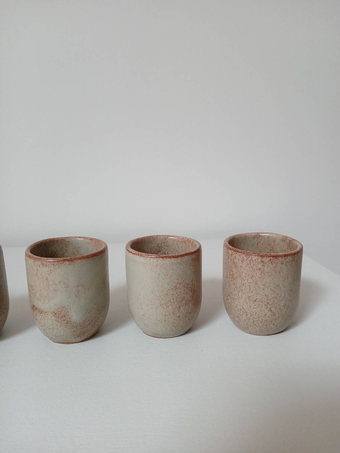 Set of 6 stoneware egg cups
