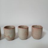 Set of 6 stoneware egg cups