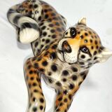 Leopardo de cerámica. España, 1960s.