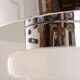 Italian chrome and Murano glass Mazzega flush mount ceiling light.