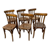 Set de 6 chaises bistrot rustiques