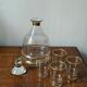 Vintage liqueur service with gold trim