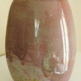 Pebble-shaped ceramic vase, signed