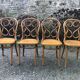4 Thonet style bentwood chairs in beech.