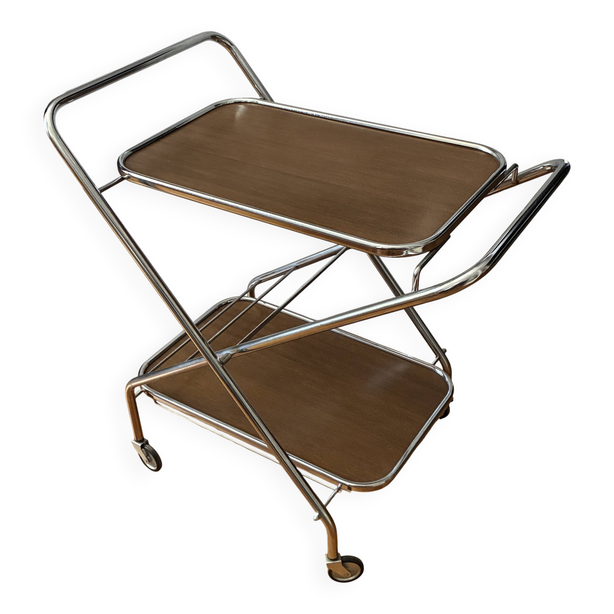 Vintage rolling dessert trolley