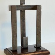 Porte-allumettes de cheminée vintage en fer forgé