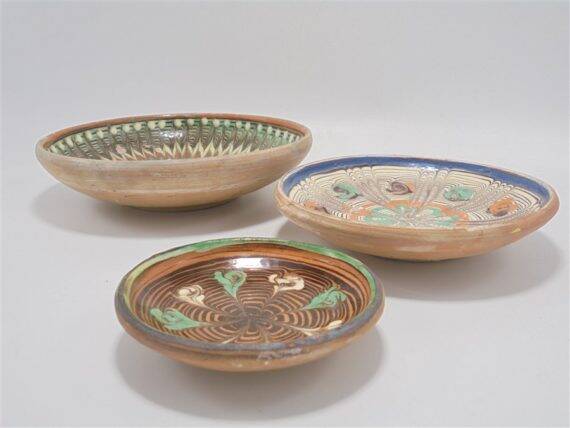 Set of 3 terracotta bowls