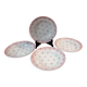 Set of 4 antique deep plates from St Amand in the "Vine Leaves" pattern.