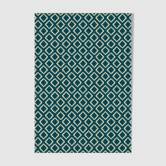 Blue and white patterned home rug