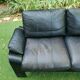 1970s leather three-seater sofa