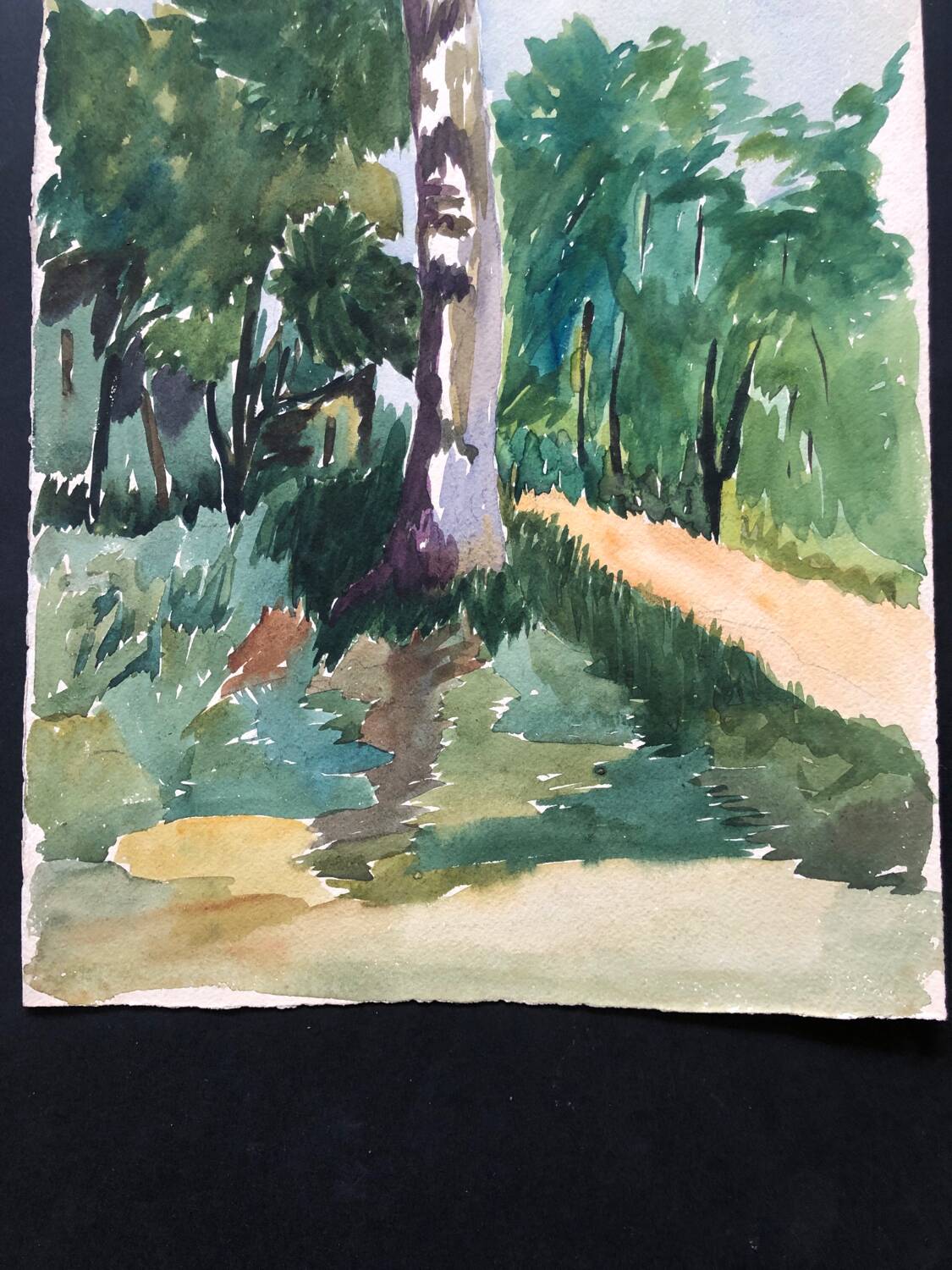 Landscape drawing Bois Clamart