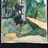 Landscape drawing Bois Clamart