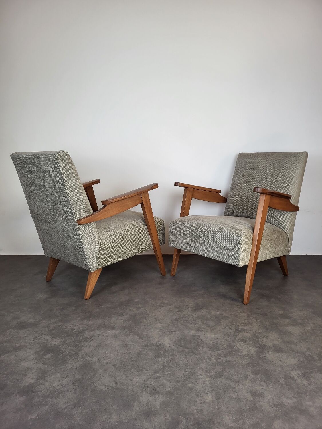 2 restored Scandinavian armchairs, 1960