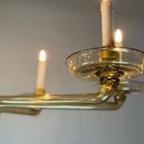 Venetian chandelier in golden Murano glass, Venini circa 1920