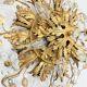 Gold-Plated Metal & Murano Crystal Flowers Flush Mount from Banci Firenze