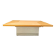 Vintage hidden bar coffee table by Paul michel in ash wood, 1970s