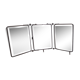 Barber triptyque mirror - 28x22cm